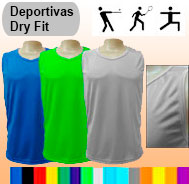 Camisetas deportivas Dry Fit Cool Plus MASCULINO TIRANTES | fabricacion por pedidos