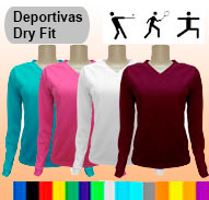 Camisetas deportivas Dry Fit Cool Plus FEMENINO MANGA LARGA | fabricacion por pedidos