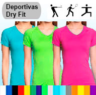 Camisetas deportivas Dry Fit Cool Plus - FEMENINO MANGA CORTA| en inventario