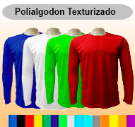 Camisetas Polialgodon Texturizado MASCULINO MANGA LARGA | fabricacion por pedidos