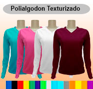 Camisetas Polialgodon Texturizado FEMENINO MANGA LARGA | fabricacion por pedidos