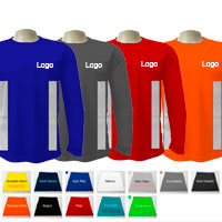 Camisetas con cintas reflectivas DE VINIL ESTAMPADAS- EN INVENTARIO